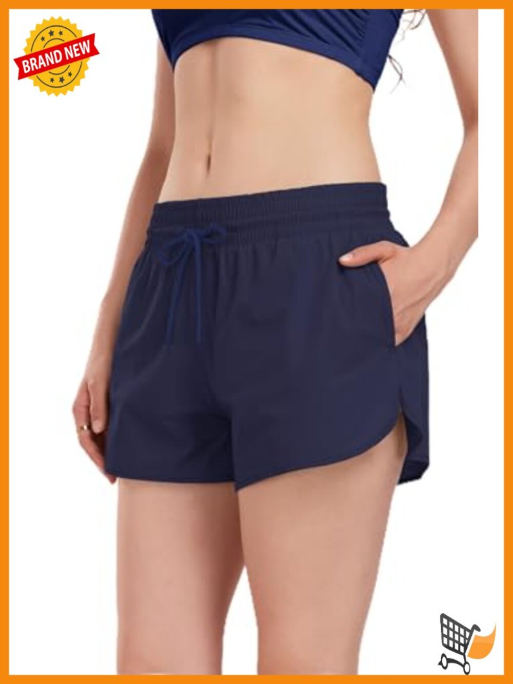 Period Swimwear 2-in-1 Swim Shorts with Pockets Quick Dry Leakproof